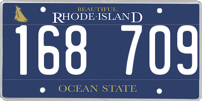 RI license plate 168709