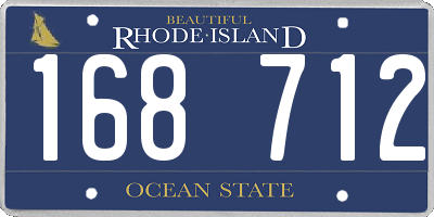 RI license plate 168712