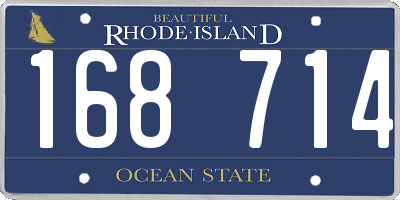 RI license plate 168714