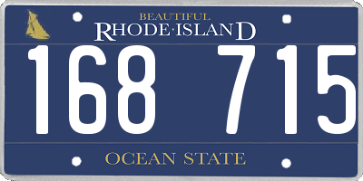 RI license plate 168715