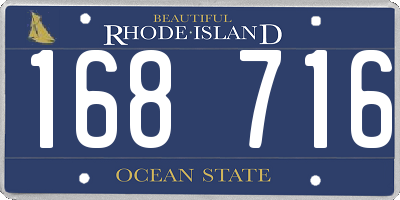 RI license plate 168716