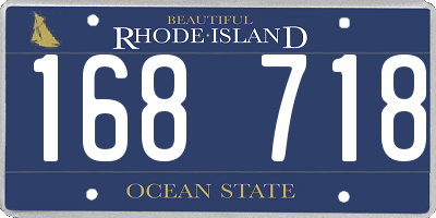 RI license plate 168718