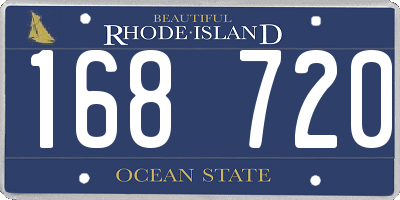 RI license plate 168720