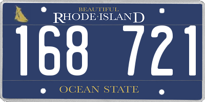 RI license plate 168721