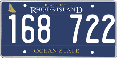 RI license plate 168722