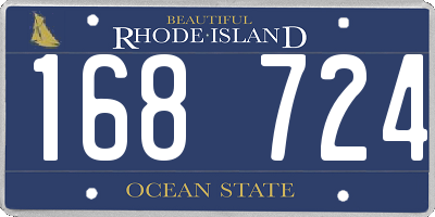 RI license plate 168724