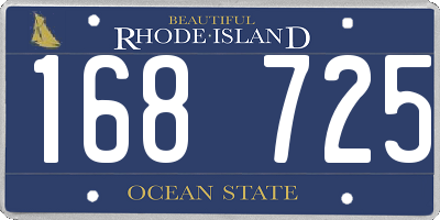 RI license plate 168725