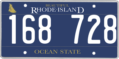RI license plate 168728
