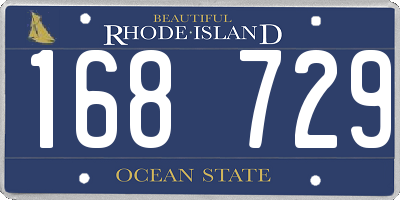 RI license plate 168729