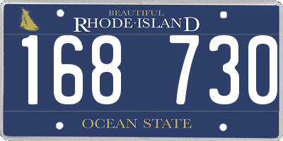 RI license plate 168730