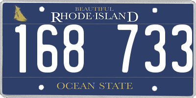 RI license plate 168733