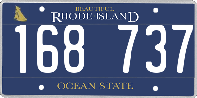 RI license plate 168737