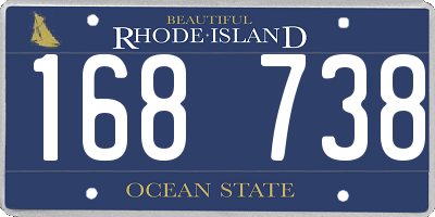 RI license plate 168738