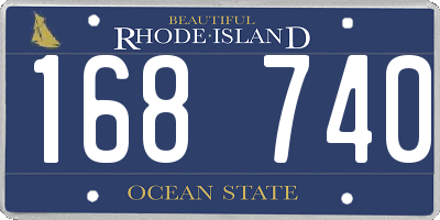 RI license plate 168740