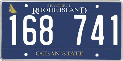 RI license plate 168741