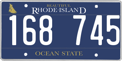 RI license plate 168745