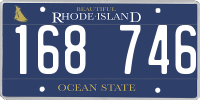 RI license plate 168746