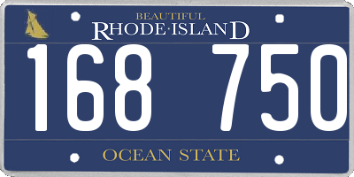 RI license plate 168750