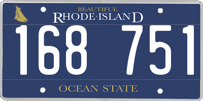 RI license plate 168751