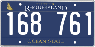 RI license plate 168761