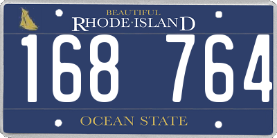 RI license plate 168764