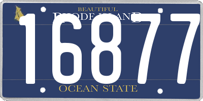 RI license plate 16877
