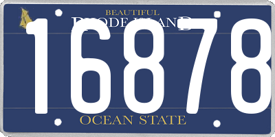 RI license plate 16878