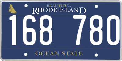 RI license plate 168780