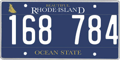 RI license plate 168784