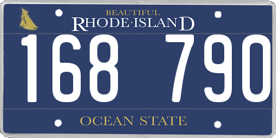 RI license plate 168790