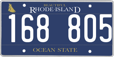 RI license plate 168805