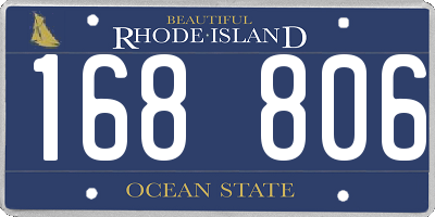 RI license plate 168806