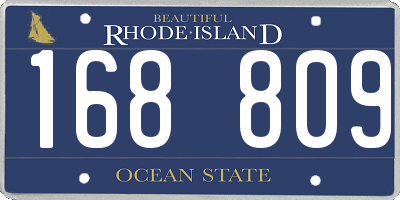 RI license plate 168809