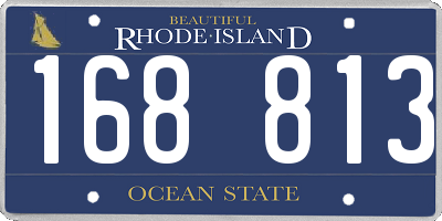 RI license plate 168813