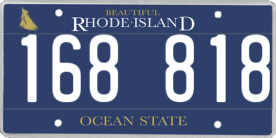 RI license plate 168818