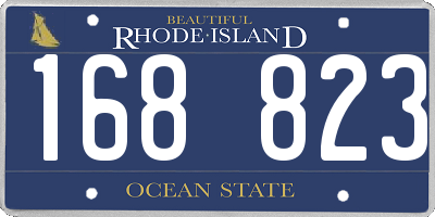 RI license plate 168823