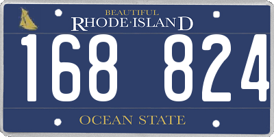 RI license plate 168824