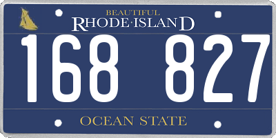 RI license plate 168827