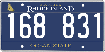 RI license plate 168831