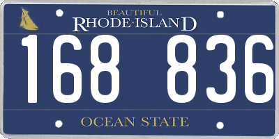 RI license plate 168836