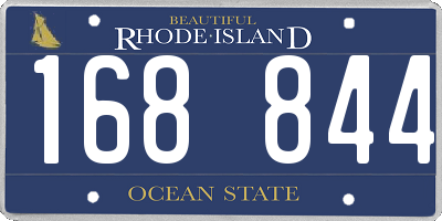 RI license plate 168844