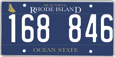 RI license plate 168846