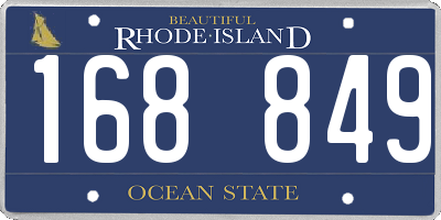 RI license plate 168849