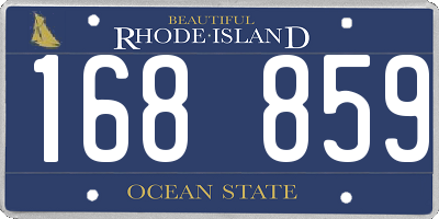 RI license plate 168859