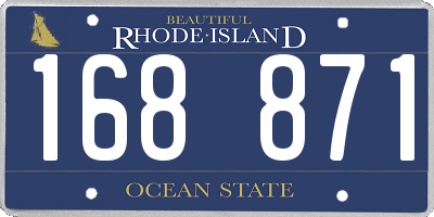 RI license plate 168871