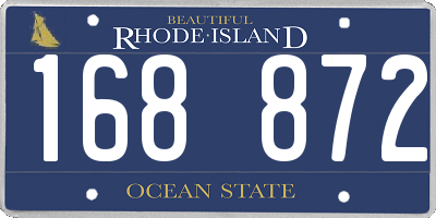 RI license plate 168872
