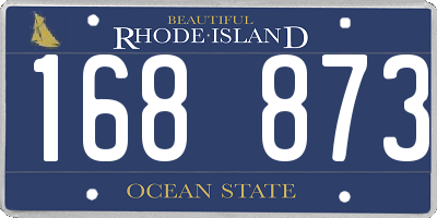 RI license plate 168873