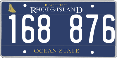 RI license plate 168876