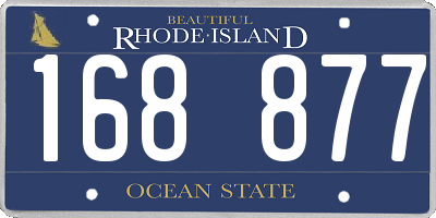 RI license plate 168877