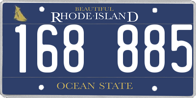 RI license plate 168885